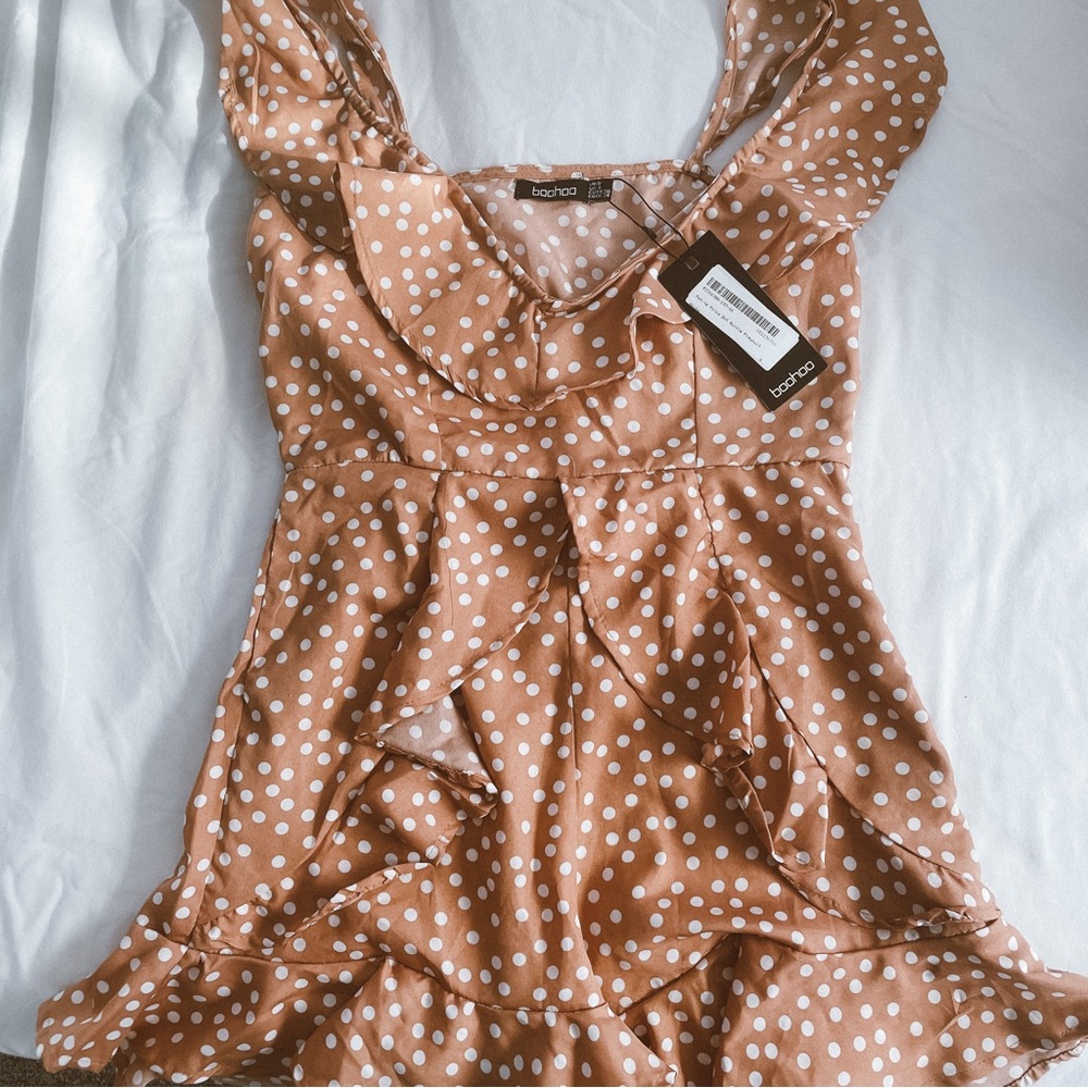 PETITE POLKA DOT RUFFLE ROMPER - Picture 4 of 4